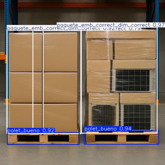 Predicción visual 10 del modelo sobre mercancía logística