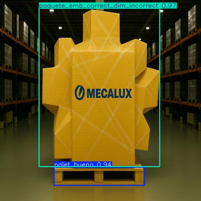 Predicción visual 19 del modelo sobre mercancía logística
